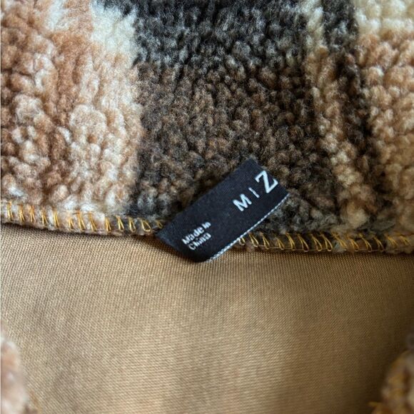 Zaful Pullover‎ Quarter Zip Crop Top Fuzzy Long Sleeve Womens Size Medium - Picture 5 of 7